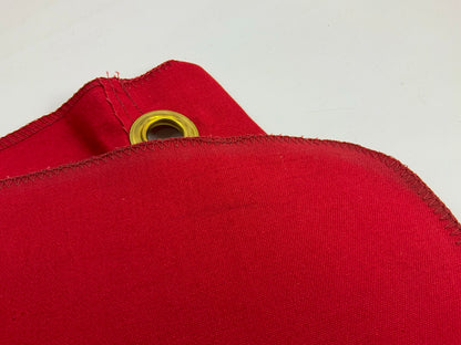 (10) Ms Carita FG200C 18'' X 18'' Vinyl-Coated Polyester Grommet Solid Flag - Red