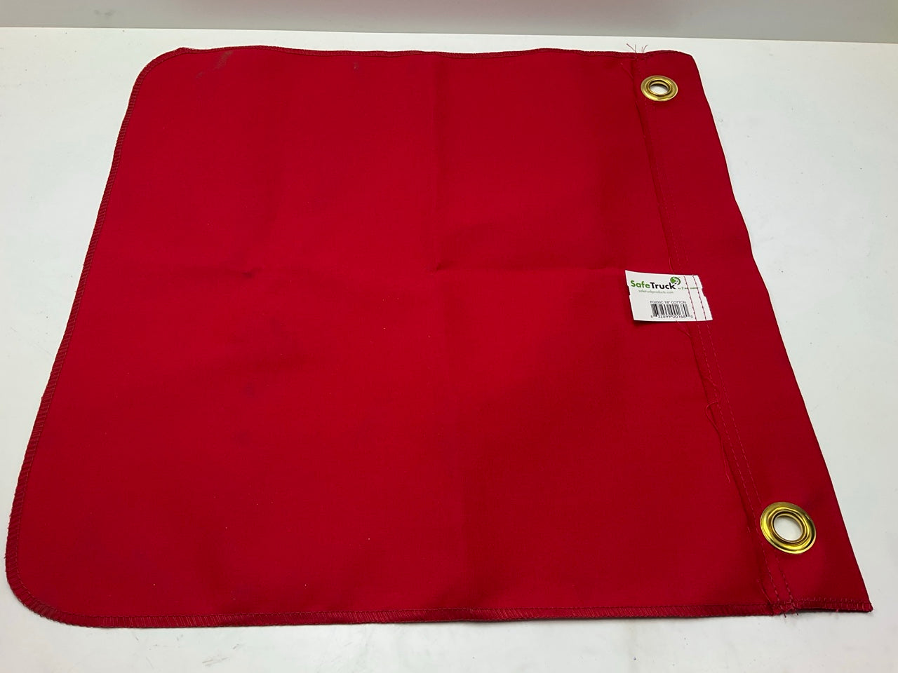 (2) Ms Carita FG200C 18'' X 18'' Vinyl-Coated Polyester Grommet Solid Flag - Red