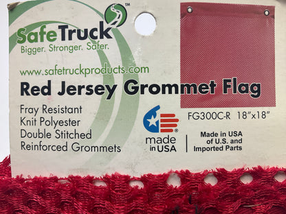 SafeTruck By Ms.Carita FG300C-R 18'' X 18'' Grommet Jersey Flag - Red