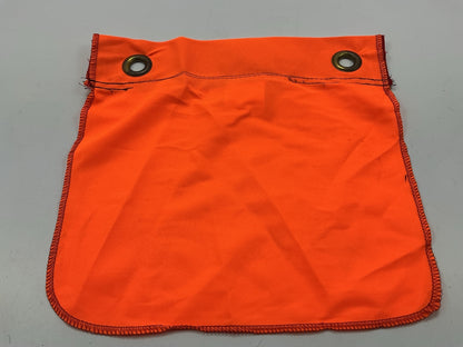 10 Pack - Ms Carita FG500A Flo-Orange Polyester Grommet Flag 12''x12'' Safety Flag