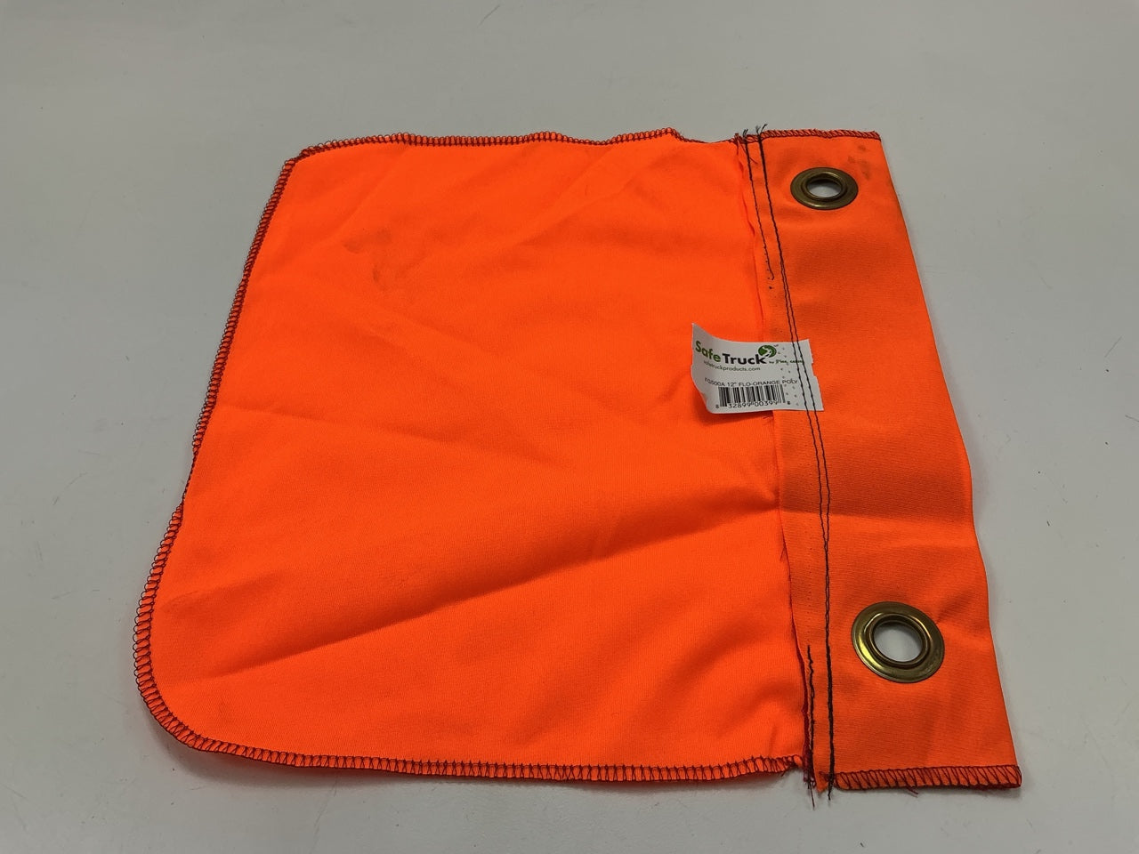 10 Pack - Ms Carita FG500A Flo-Orange Polyester Grommet Flag 12''x12'' Safety Flag