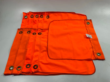 10 PCs - 16'' X 16'' ORANGE Mesh Safety Flags W/ Grommets Oversize Load Heavy Duty