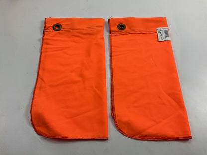 (2) Ms Carita FG500B 16 Mesh High Visibility Fluorescent Orange Flag 16''x16''