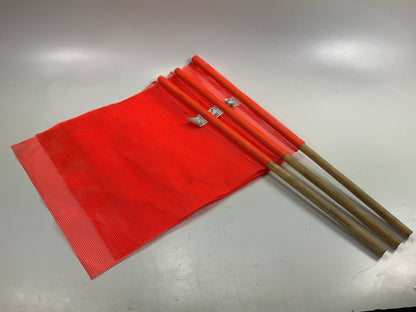 SafeTruck Ms.Carita 18'' X 18'' Vinyl Coated Polyester Mesh Flag - Orange - 3 Pack