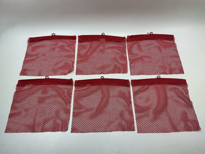 (6) SafeTruck By Ms.Carita FW200A 12'' X 12'' Wire Loop Solid Safety Flag - Red
