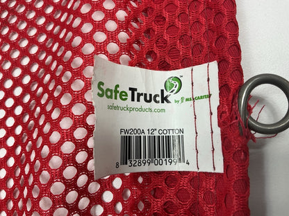 (6) SafeTruck By Ms.Carita FW200A 12'' X 12'' Wire Loop Solid Safety Flag - Red