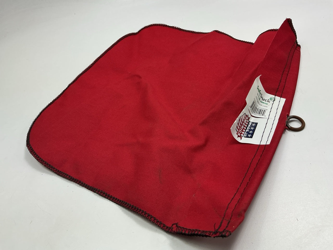 SafeTruck By Ms.Carita FW200A 12'' X 12'' Wire Loop Solid Safety Flag - Red