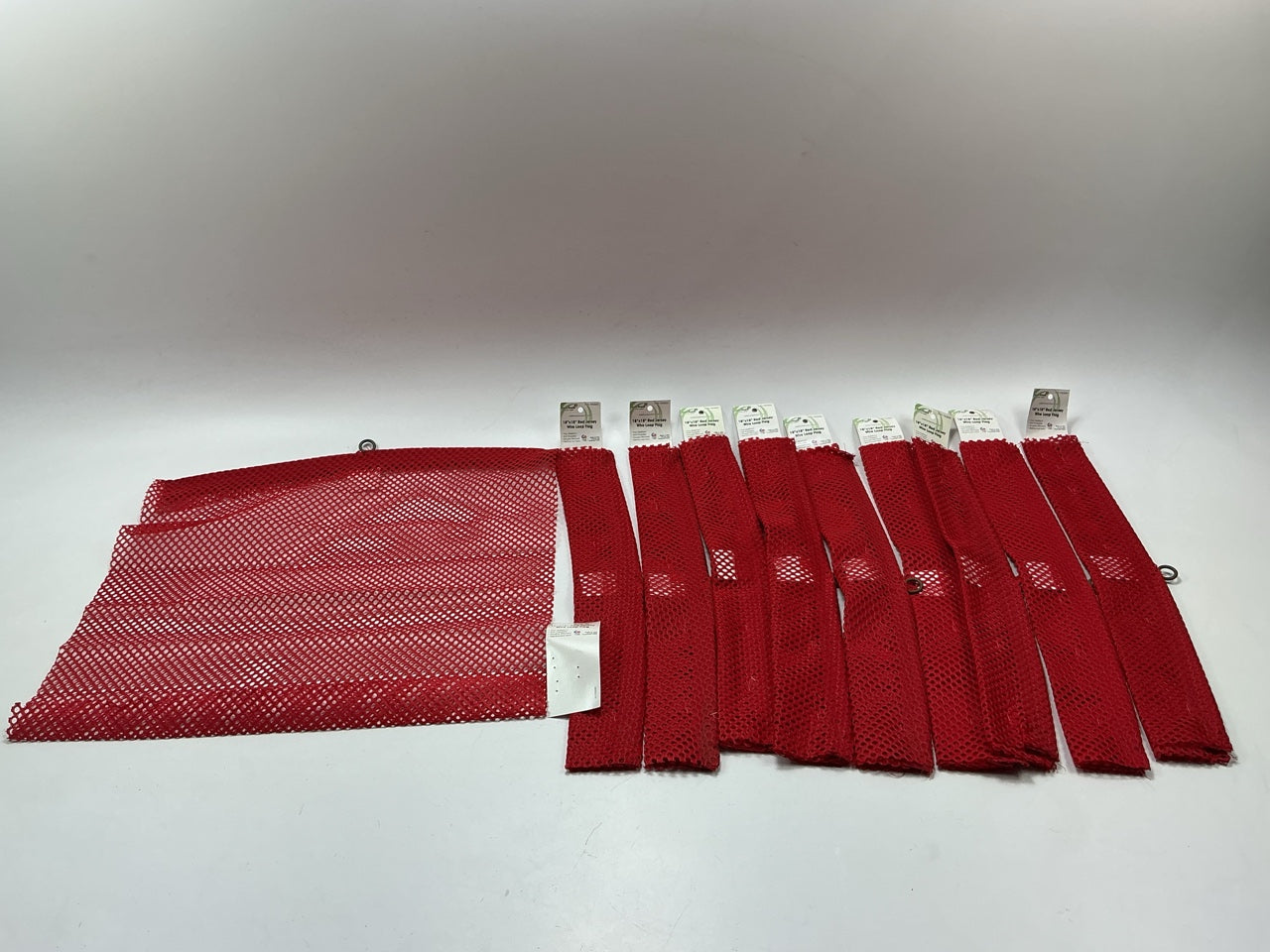 (10) MsCarita Safe Truck FW300C 18''x18'' Jersey Red Mesh Safety Flag W/ Wire Loop