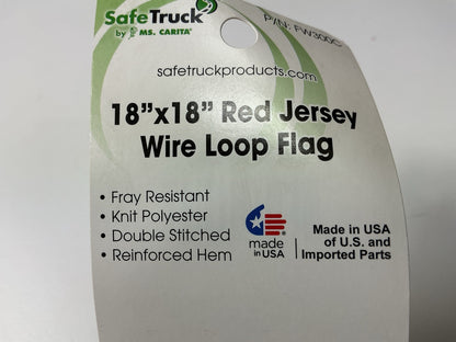 (10) MsCarita Safe Truck FW300C 18''x18'' Jersey Red Mesh Safety Flag W/ Wire Loop