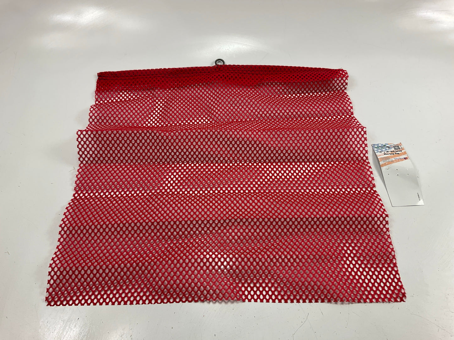 Ms Carita FW300C-R 18'' X 18'' Red Jersey Wire Loop Flag