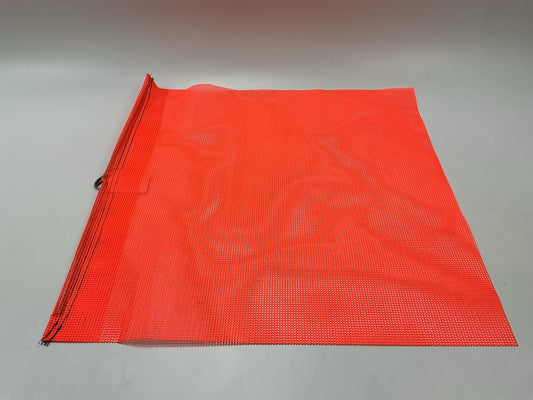 (10) Ms Carita Safe Truck FW400C Orange Mesh Flag Wire Hook, 18'' Mesh Flag