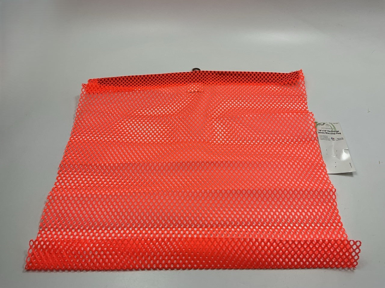 Ms Carita FW700C 18'' X 18'' Flo-Orange Jersey Wire Loop Safety Flag