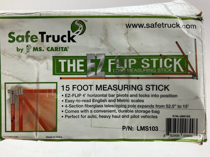 Safetruck By Ms.Carita LMS103 15' Expandable Load Measuring Stick 52.5'' To 15'