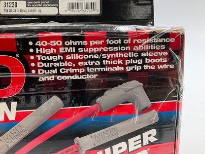 MSD 31239 Performance 8.5mm Ignition Spark Plug Wire Set, Red