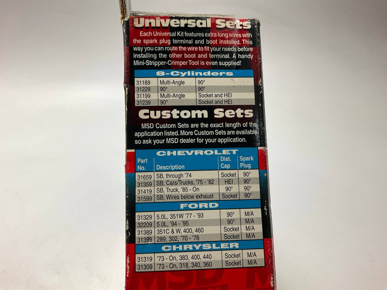 MSD 31359 8.5mm Super Conductor Spark Plug Wire Set, Small Block Chevy 350 HEI