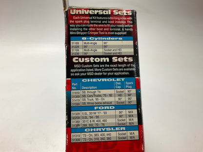 MSD 31359 8.5mm Super Conductor Spark Plug Wire Set, Small Block Chevy 350 HEI