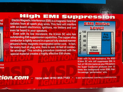 MSD 31359 8.5mm Super Conductor Spark Plug Wire Set, Small Block Chevy 350 HEI