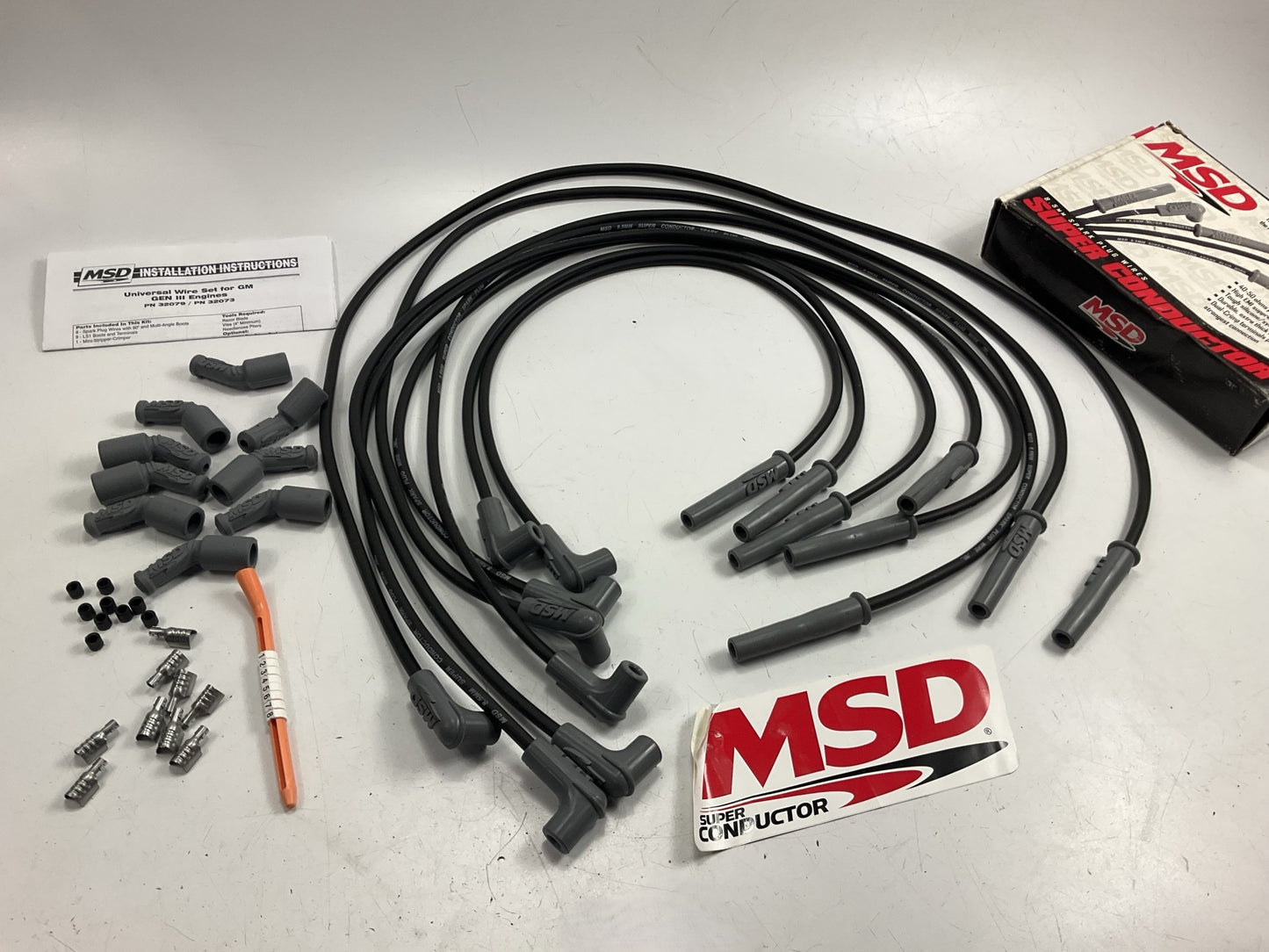 MSD 32073 Super Conductor Ignition Spark Plug Wire Set 8.5mm LS1 LS3 LS6