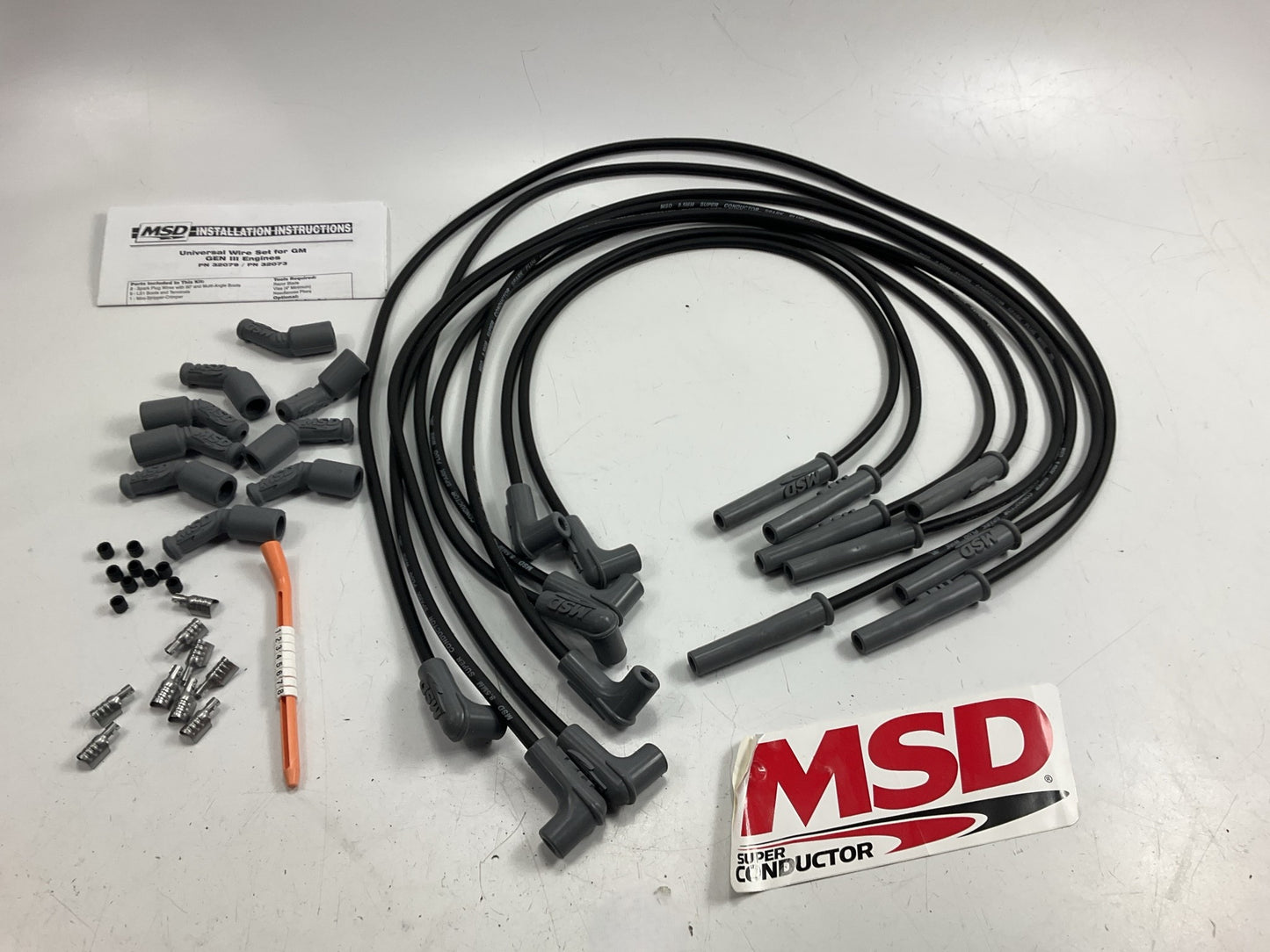 MSD 32073 Super Conductor Ignition Spark Plug Wire Set 8.5mm LS1 LS3 LS6