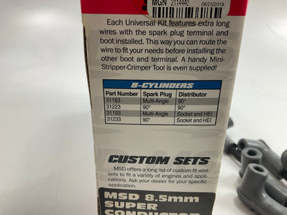 MSD 32073 Super Conductor Ignition Spark Plug Wire Set 8.5mm LS1 LS3 LS6