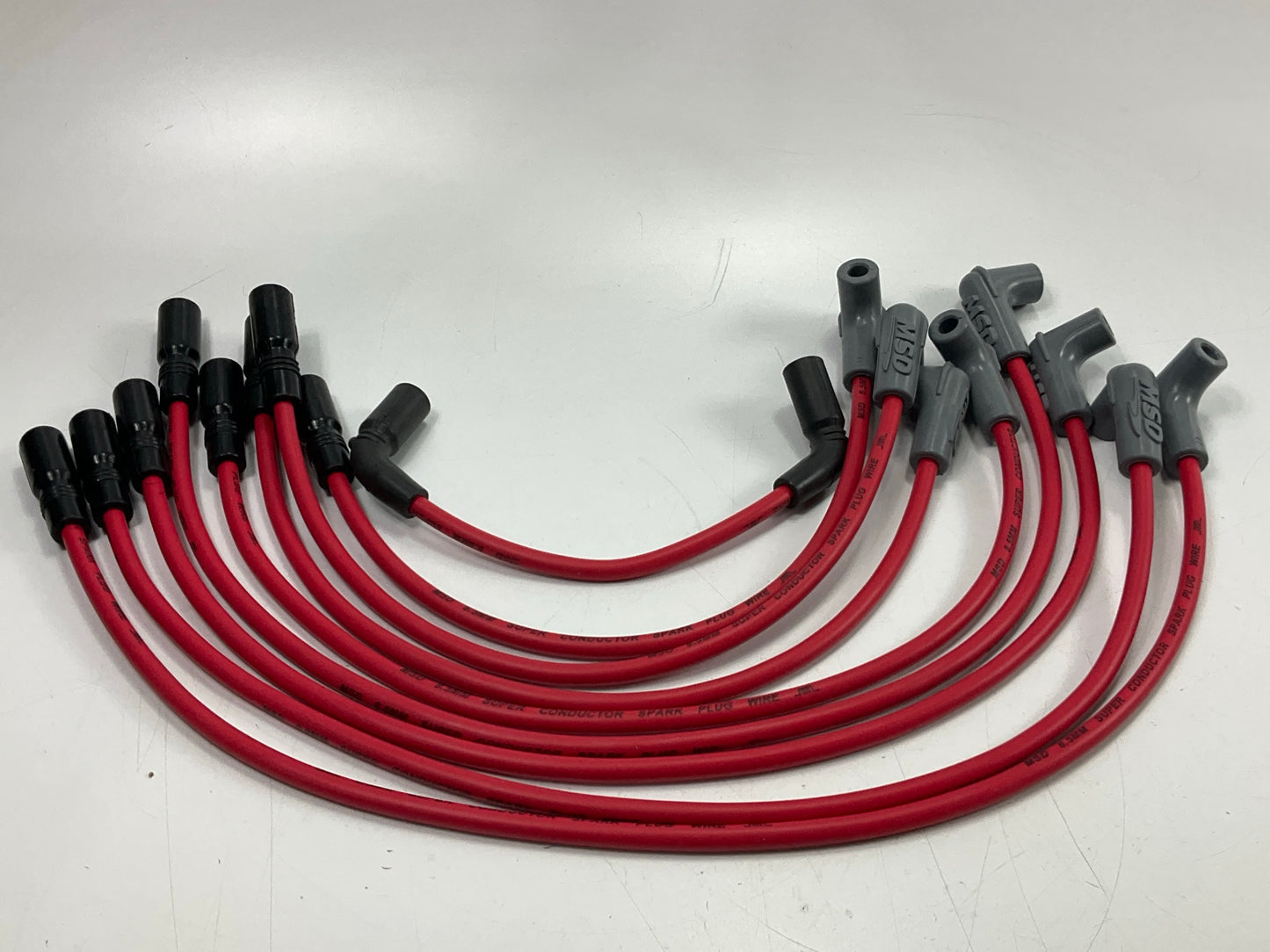 MSD 32169 Super Conductor 8.5mm Spark Plug Ignition Wire Set, Red