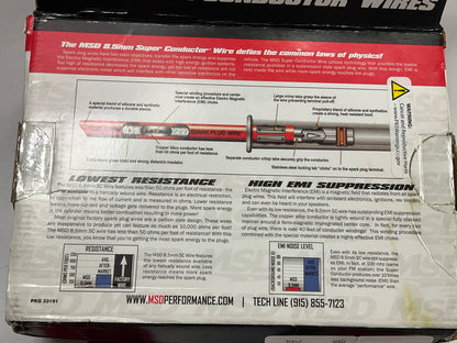 MSD 32169 Super Conductor 8.5mm Spark Plug Ignition Wire Set, Red
