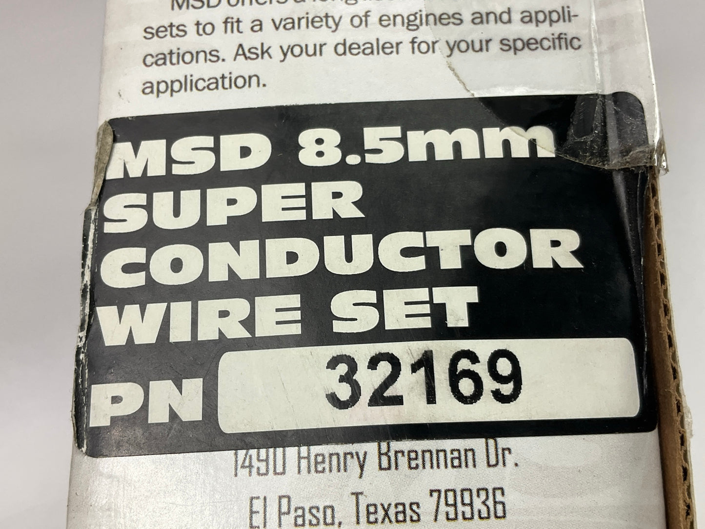 MSD 32169 Super Conductor 8.5mm Spark Plug Ignition Wire Set, Red