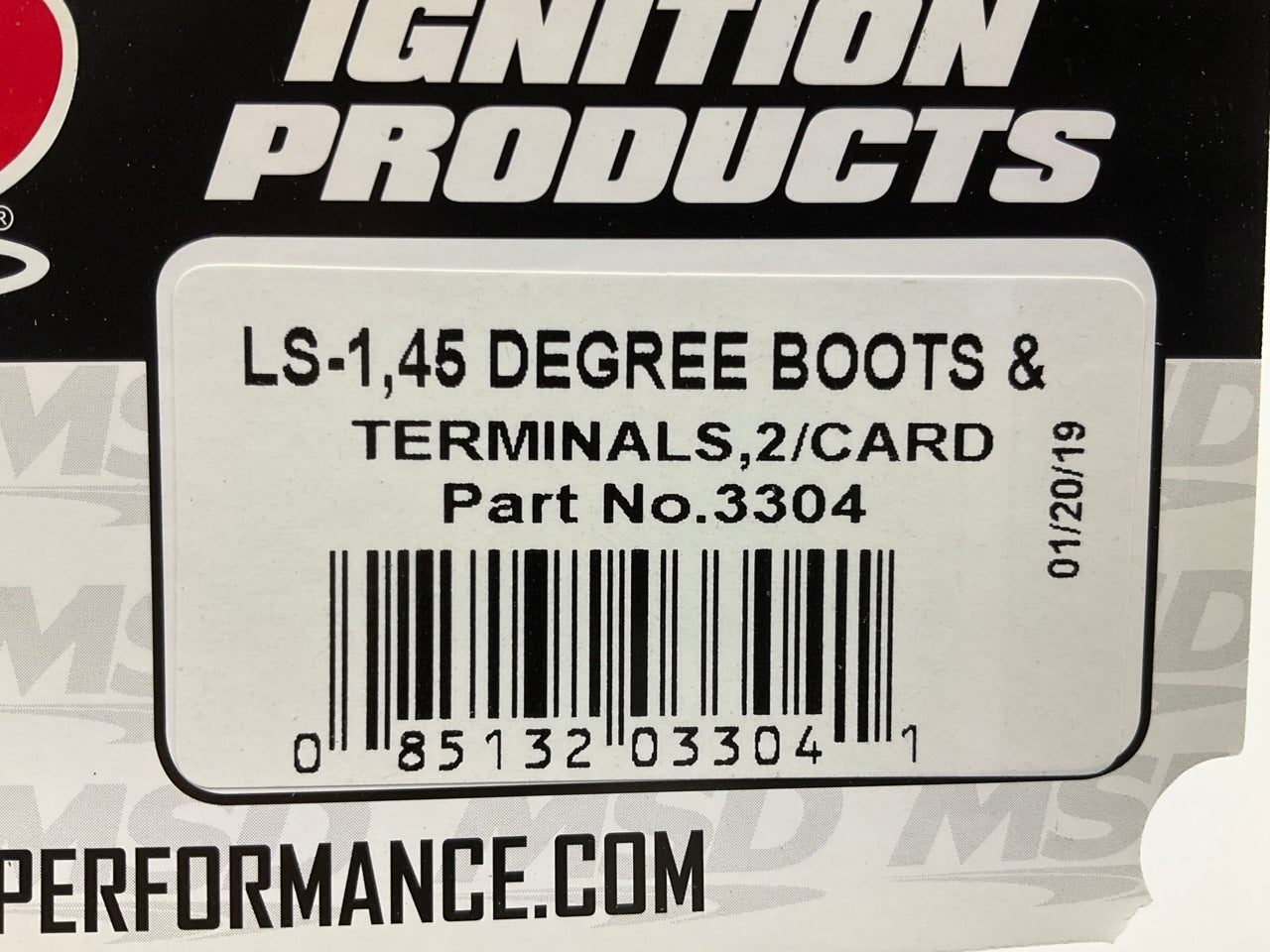 MSD 3304 Spark Plug Wire Boot And Terminal Gray LS Coil Pack 45 Degree, 2 / PACK