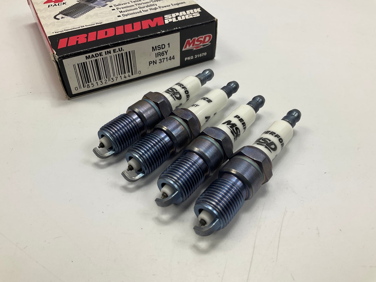 4 Pack - MSD Ignition 37144 Iridium Spark Plugs