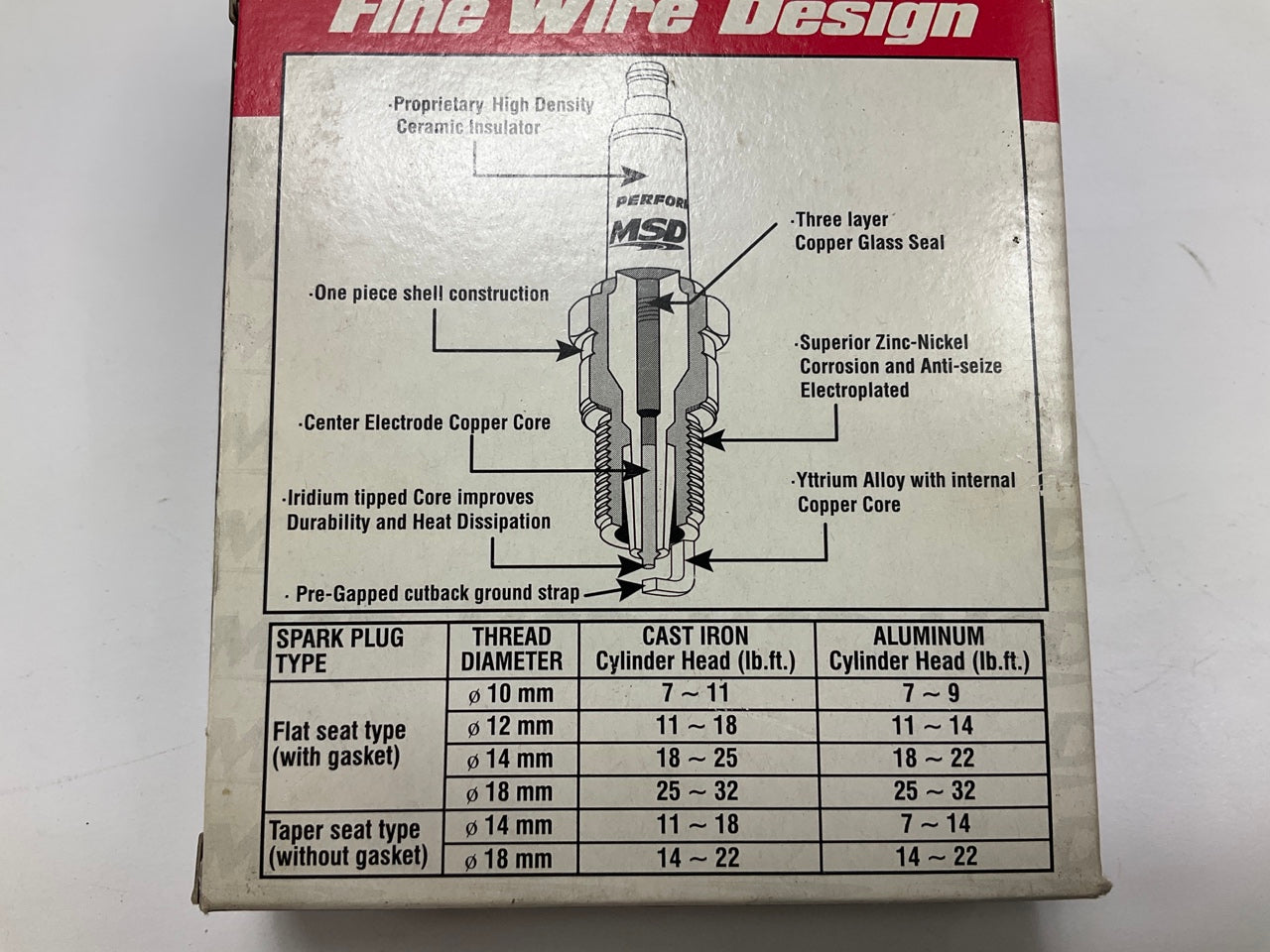 4 Pack - MSD Ignition 37144 Iridium Spark Plugs