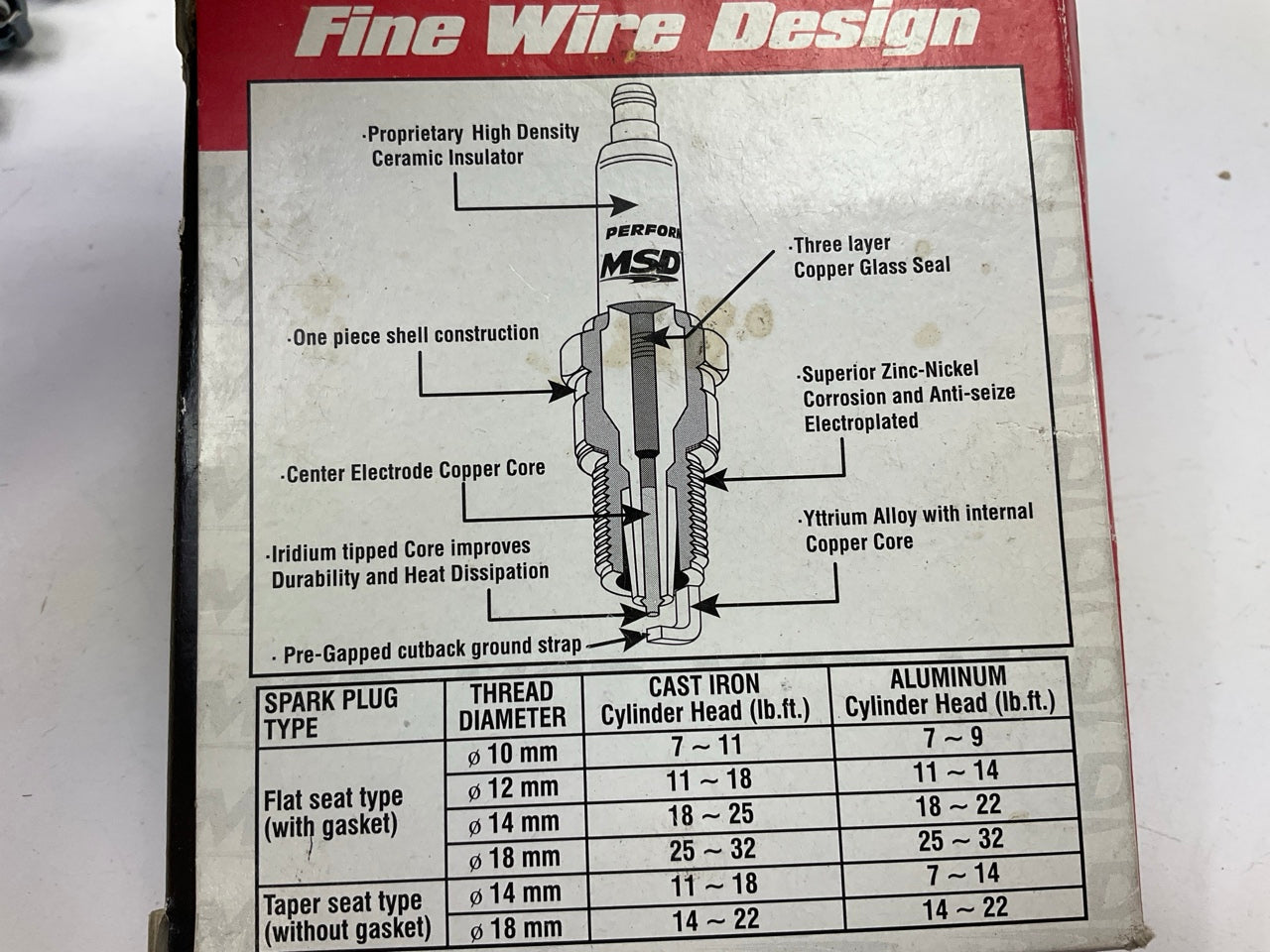 (8) MSD 37214 Iridium Spark Plugs