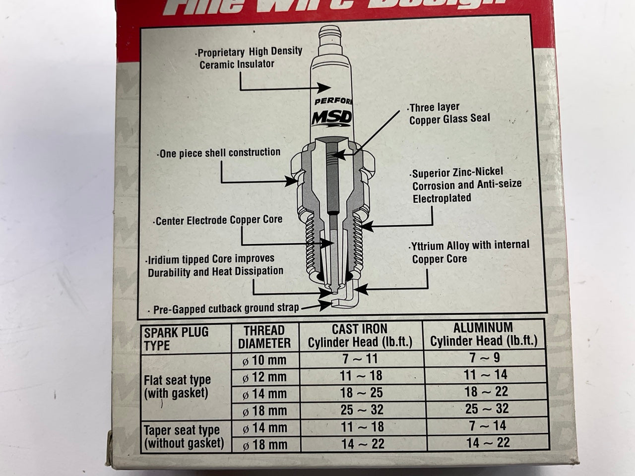 (8) MSD 37414 Iridium Spark Plugs - 1995 Ford Mustang SVT Cobra R