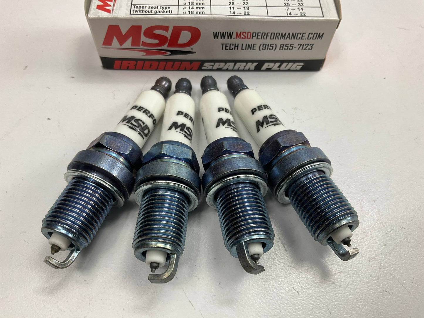 4 Pack - MSD Ignition 37424 Iridium Spark Plugs IR6YS