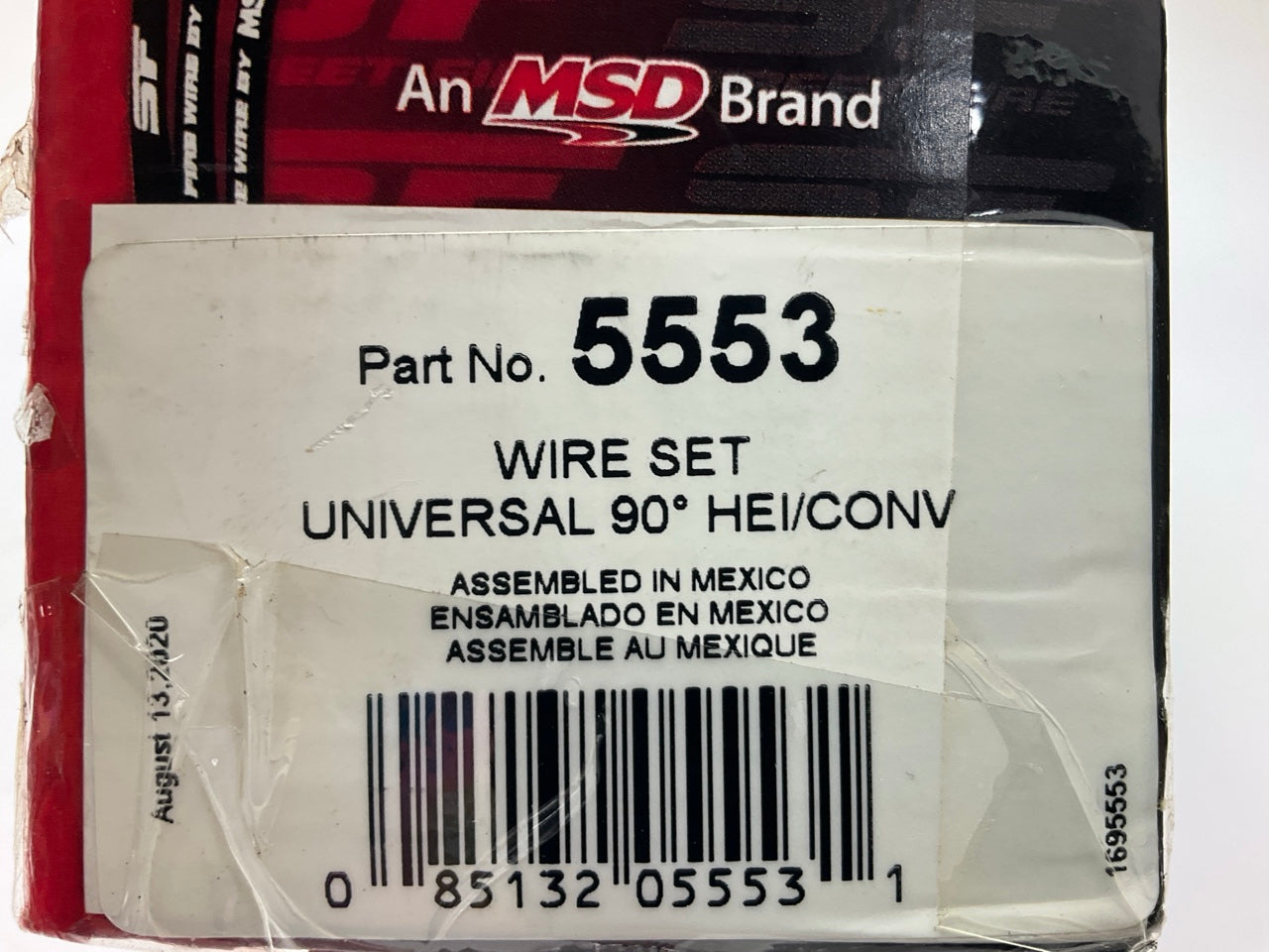 MISSING ALL BOOTS - MSD 5553 Street Fire 8mm Spark Plug Wire Set HEI Universal