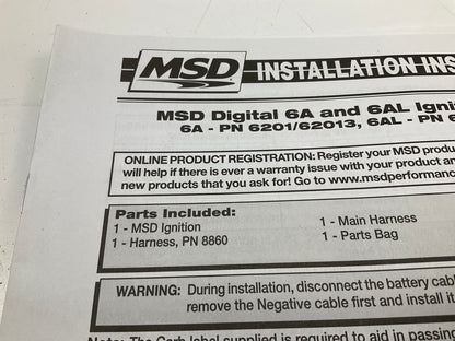 MSD 6201 Digital 6A Ignition Control Module