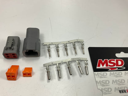 MSD 8187 Wiring Connector 4-Pin Male/Female Deutsch 12-14 Ga Wire Terminal Clip