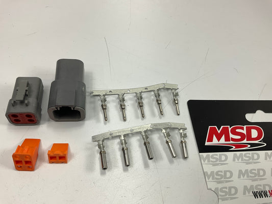MSD 8187 Wiring Connector 4-Pin Male/Female Deutsch 12-14 Ga Wire Terminal Clip