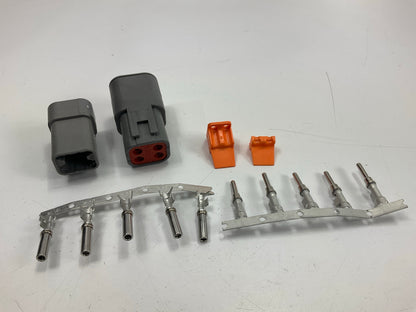 MSD 8187 Wiring Connector 4-Pin Male/Female Deutsch 12-14 Ga Wire Terminal Clip