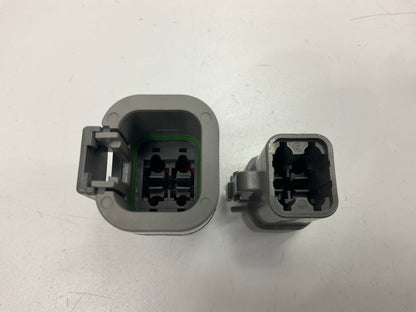 MSD 8187 Wiring Connector 4-Pin Male/Female Deutsch 12-14 Ga Wire Terminal Clip