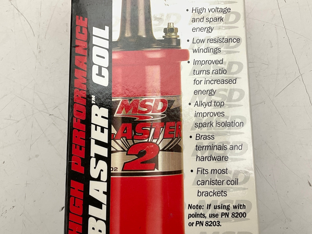 MSD 8202 Blaster II Ignition Coil, Canister, Oil Filled, 45,000 Volt, Red