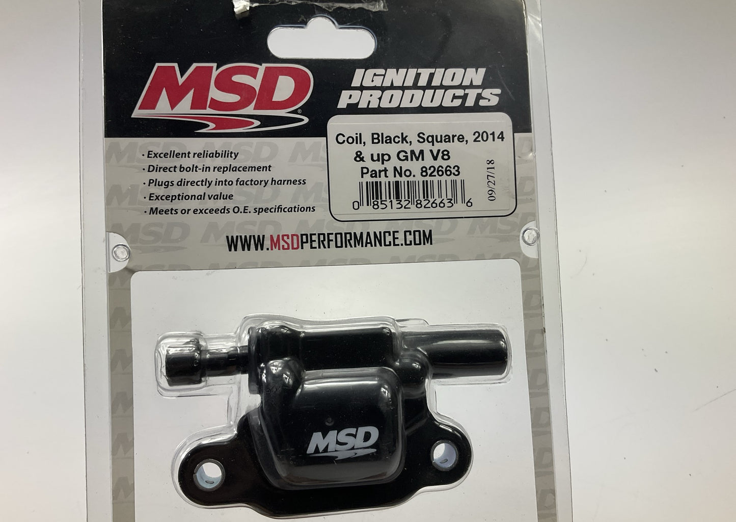 MSD 82663 Blaster Gen V Direct Ignition Coil 2014+ GM Direct Injection ''Square''