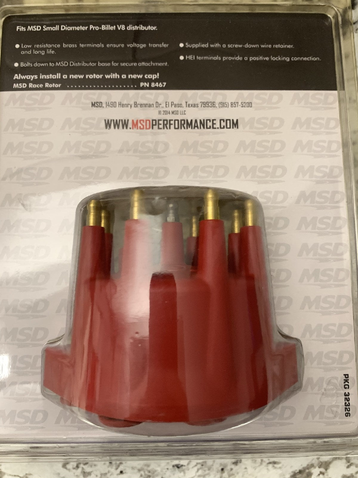 MSD 8431 Distributor Cap For MSD Small Diameter Pro-Billet V8 Distributor