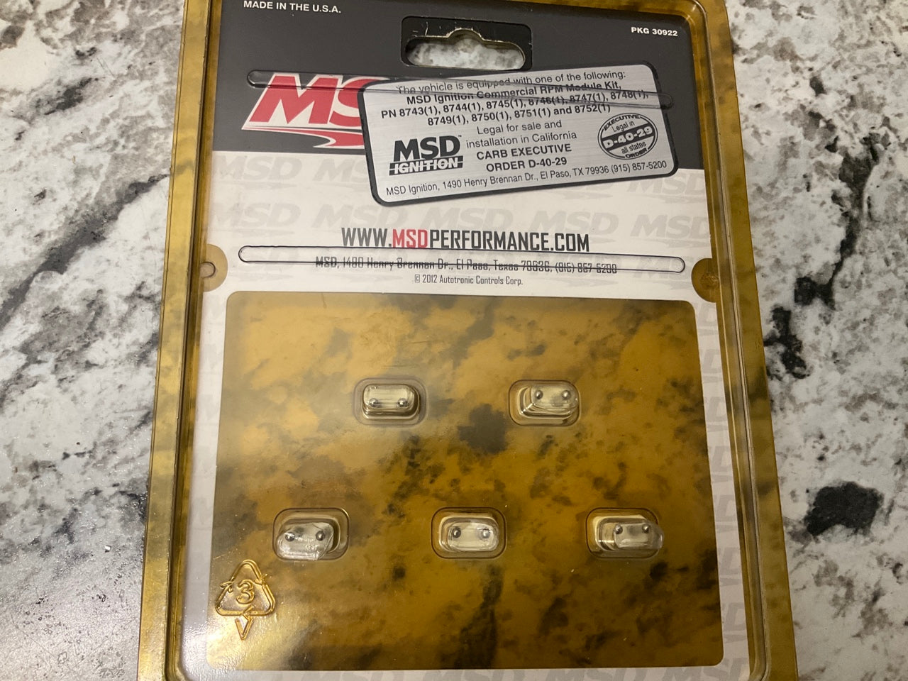 MSD 8744 4000RPM-4800RPM Module Kit Rev Limiter Pill Kit - Even