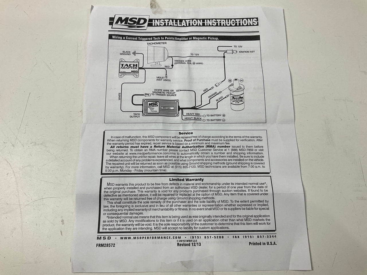 MSD 8920 Tach / Fuel Adapter For Magnetic Pickup Ignition Systems