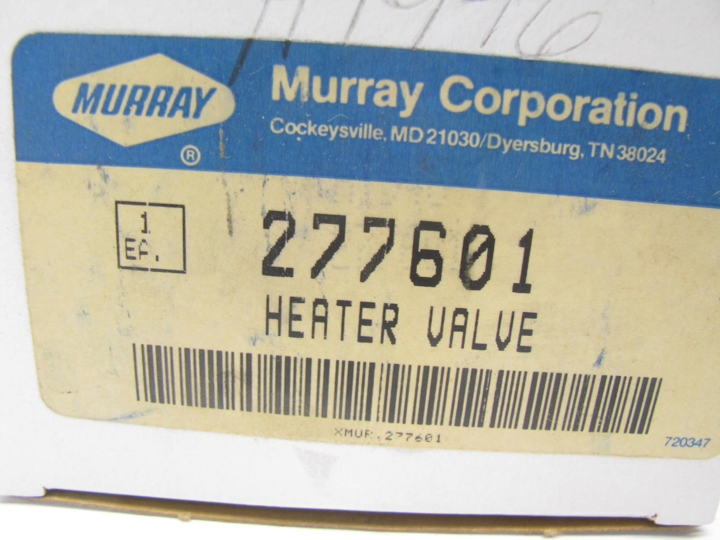 Murray 277601 Heater Valve