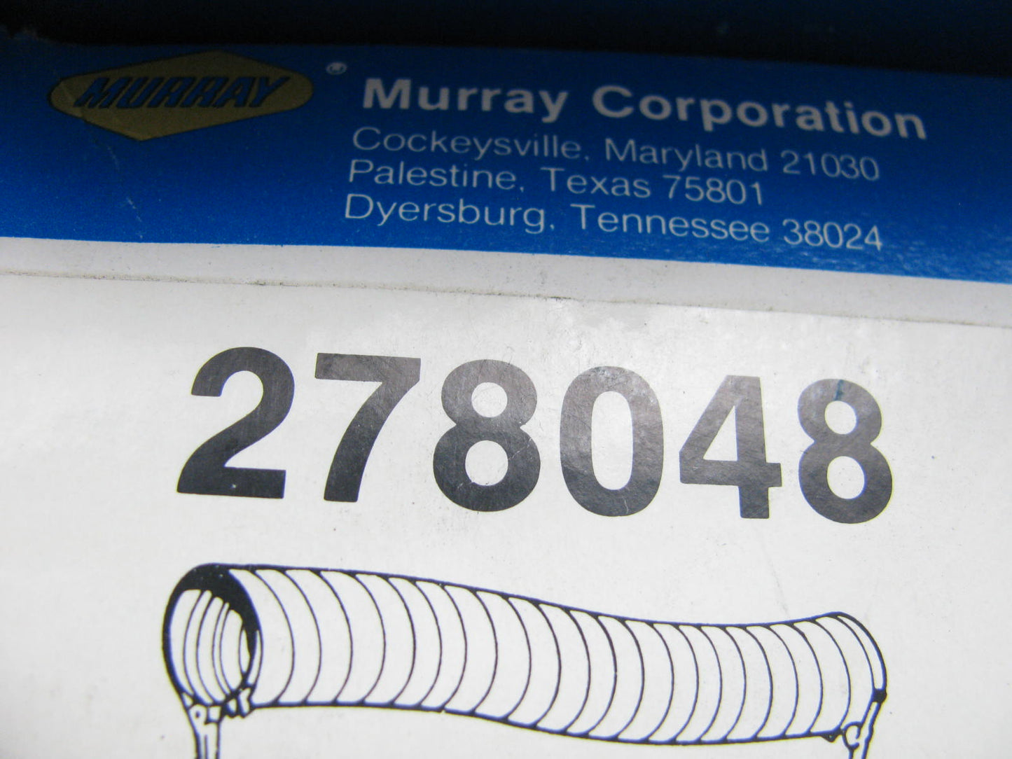 Murray 278048 Air Cleaner Fresh Air Intake Hose - 2-19/32'' X 17'' Long, 75-85 GM