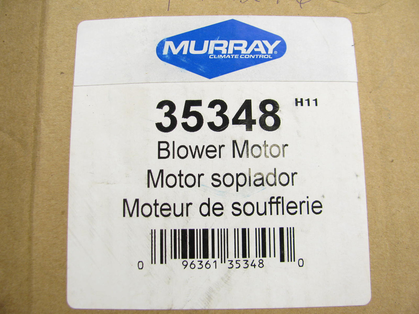 Murray 35348 HVAC Blower Motor Without Wheel - Rear