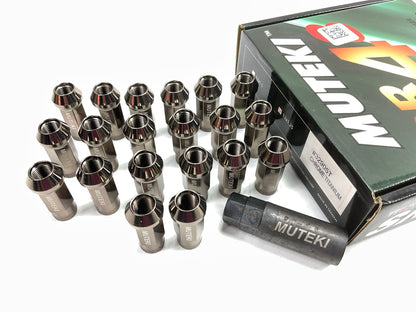 20 Muteki 32905T SR48 Super Tuner Wheel Lug Nuts With Key TITANIUM Acorn 12x1.25