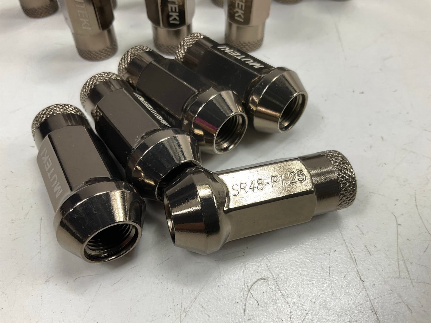 20 Muteki 32905T SR48 Super Tuner Wheel Lug Nuts With Key TITANIUM Acorn 12x1.25
