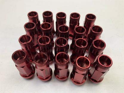 Muteki 32906R SR48 Extended Open Ended Wheel Tuner Lug Nuts Chrome Red 12x1.5mm
